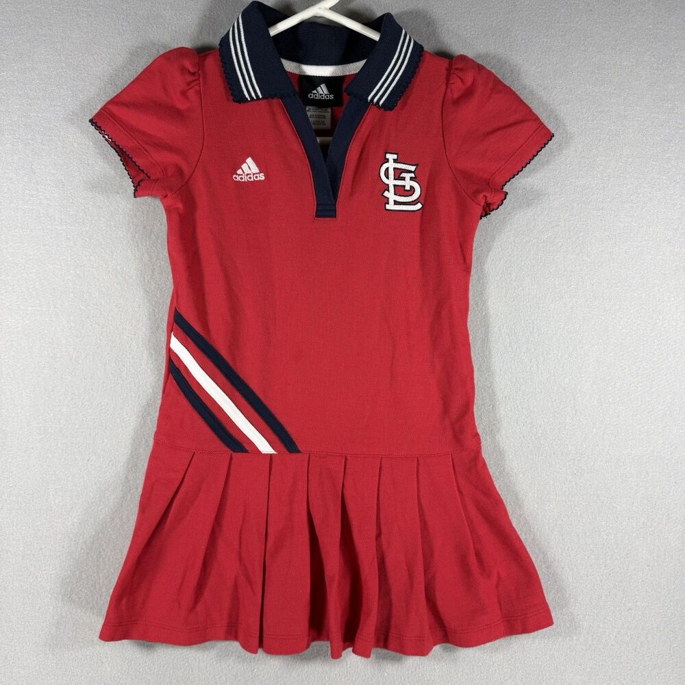 ST LOUIS CARDINALS MLB red Cotton Logo Dress. Youth Large 6x Adidas
